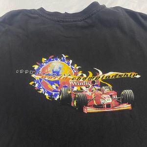 Vintage 1998 F1 Championship XL T-Shirt Rare Double Side Print Grand Prix